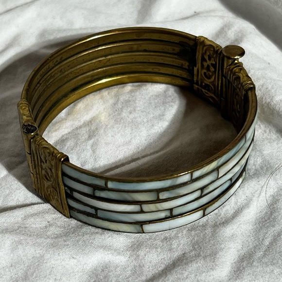 Vintage 8” inlay. Mother of Pearl and brass - Picture 2 of 4